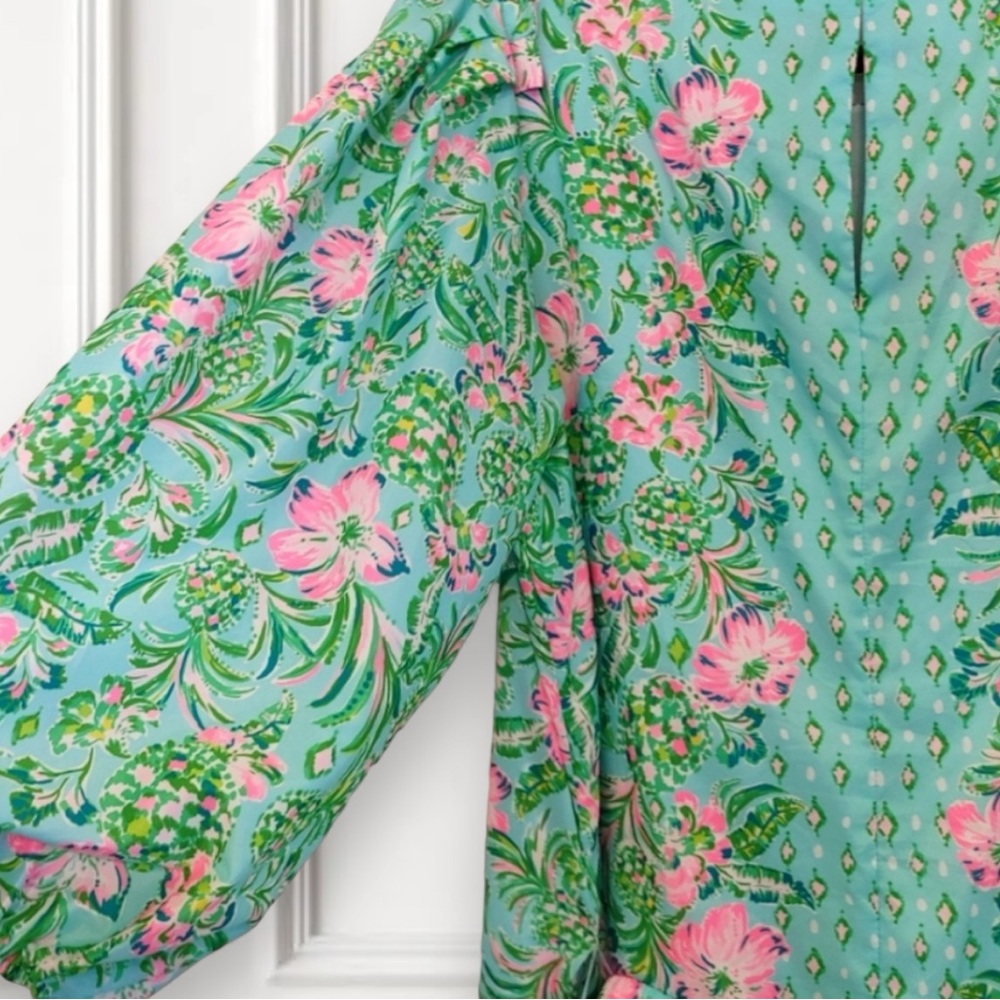 Lilly Pulitzer Size XL Barbara Sleeved Dress Oh Diamond Girl Engineered - Picture 5 of 11